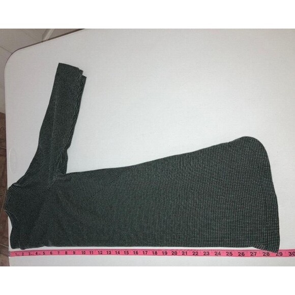 Women's J Jill XS Green Black Geometric Tunic Top Stretch Ponte 3/4 Sleeve - Picture 7 of 8